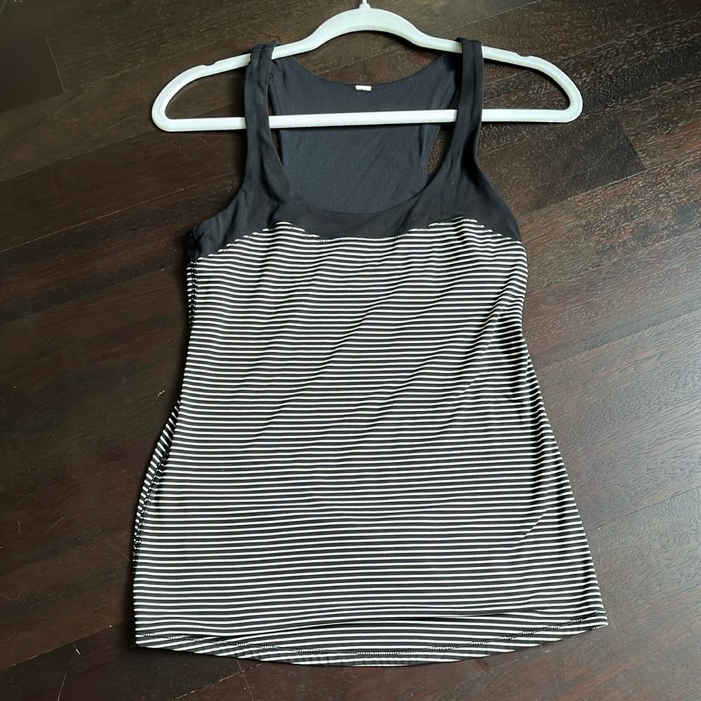 Black and White Lululemon Tank Top